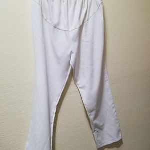 Maternity white pants, L